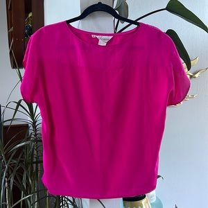 Vintage blouse Hot Pink Shoulder Pads!